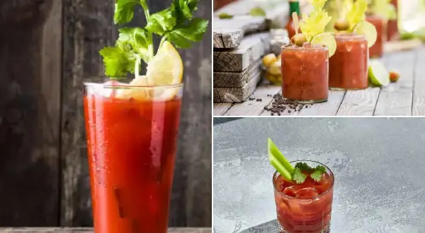 Tres Bloody Marys listos para disfrutar. Aprende como hacer bloody mary con estos deliciosos cócteles.