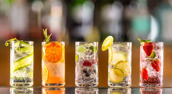 Cinco gin tonics refrescantes con frutas y hierbas. Aprende como hacer un buen gin tonic con estas ideas.
