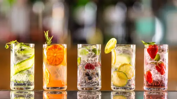 Cinco gin tonics refrescantes con frutas y hierbas. Aprende como hacer un buen gin tonic con estas ideas.