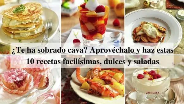 ¿Te ha sobrado cava? ¡No lo tires! Descubre 10 recetas fáciles, dulces y saladas para aprovecharlo.